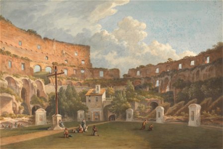 John Warwick Smith - An Interior View of the Colosseum, Rome - Google Art Project. Free illustration for personal and commercial use.
