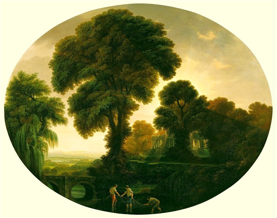 John Taylor (c. 1745-1806) - Classical Landscape with Fishermen - RCIN 405054 - Royal Collection