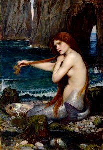 John William Waterhouse A Mermaid. Free illustration for personal and commercial use.