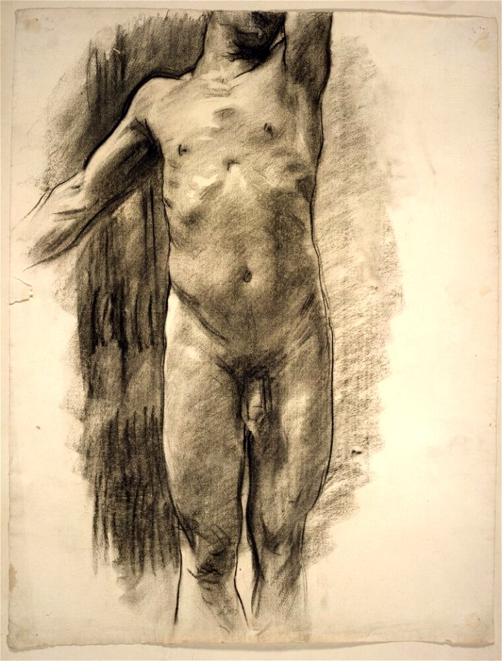 John Singer Sargent - Partial View of a Standing Male Nude - Inlån JSS 512-02 - Nationalmuseum