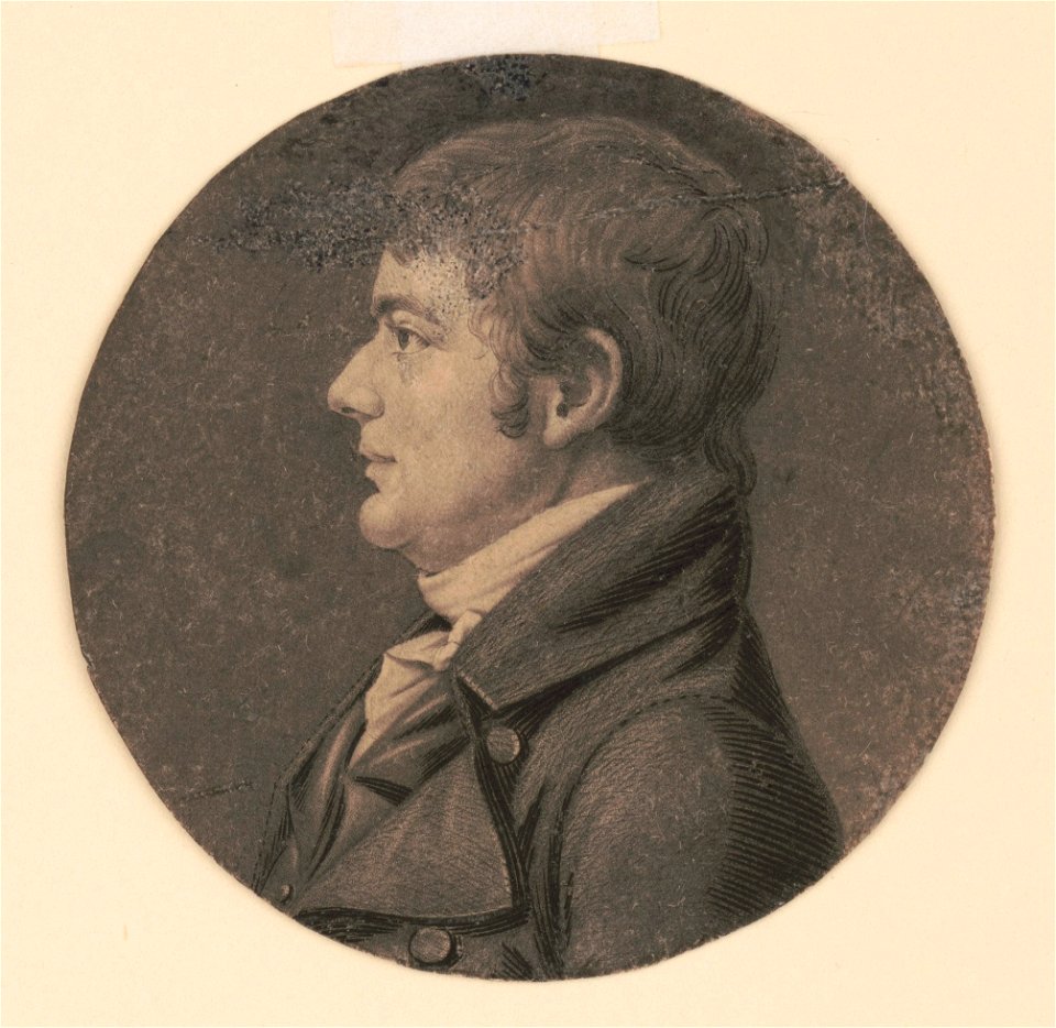 John Wayles Eppes, head-and-shoulders portrait, facing left LCCN92512624, Charles Balthazar Julien Févret de Saint-Mémin, 1805