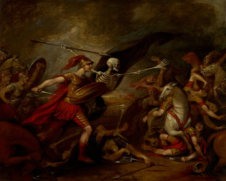 John Trumbull - Joshua at the Battle of Ai - Attended by Death - 1840.5 - Yale University Art Gallery. Free illustration for personal and commercial use.