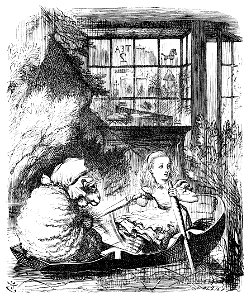 John Tenniel Alice Rows the Sheep