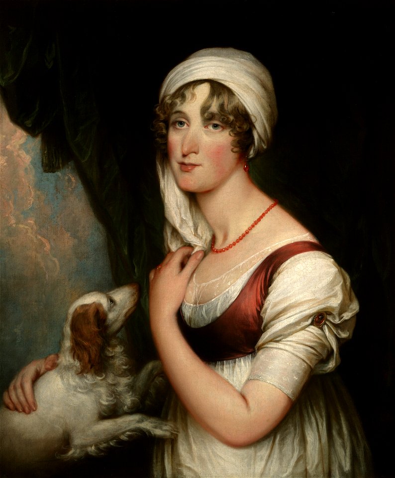 John Trumbull - Sarah Trumbull with a Spaniel - 1981.129.2 - Yale University Art Gallery
