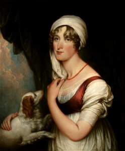 John Trumbull - Sarah Trumbull with a Spaniel - 1981.129.2 - Yale University Art Gallery. Free illustration for personal and commercial use.