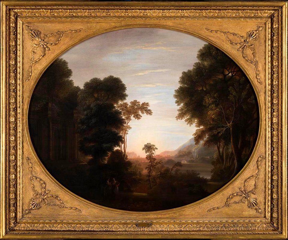 John Taylor - A Wooded Classical Landscape at Evening with Figures in the Foreground - 2011.13 - Crystal Bridges Museum of American Art