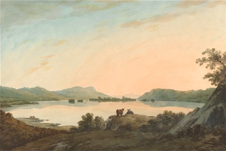 John Warwick Smith - Lake Windermere from Calgarth with Belle Isle - Google Art Project. Free illustration for personal and commercial use.