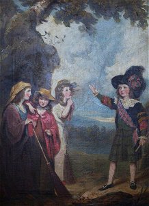 John Westbrooke Chandler (1764-1807) - Four Children Acting Macbeth and the Witches - 436043 - National Trust