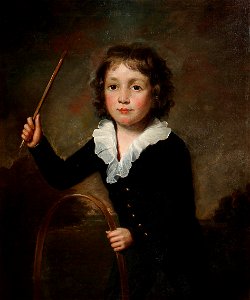 John Watson Gordon (attr) Boy with a hoop