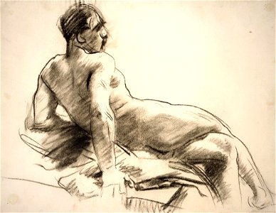 John Singer Sargent - Reclining Male Nude Seen from Behind - Inlån JSS 512-07 - Nationalmuseum