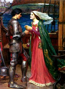 John william waterhouse tristan and isolde with the potion. Free illustration for personal and commercial use.