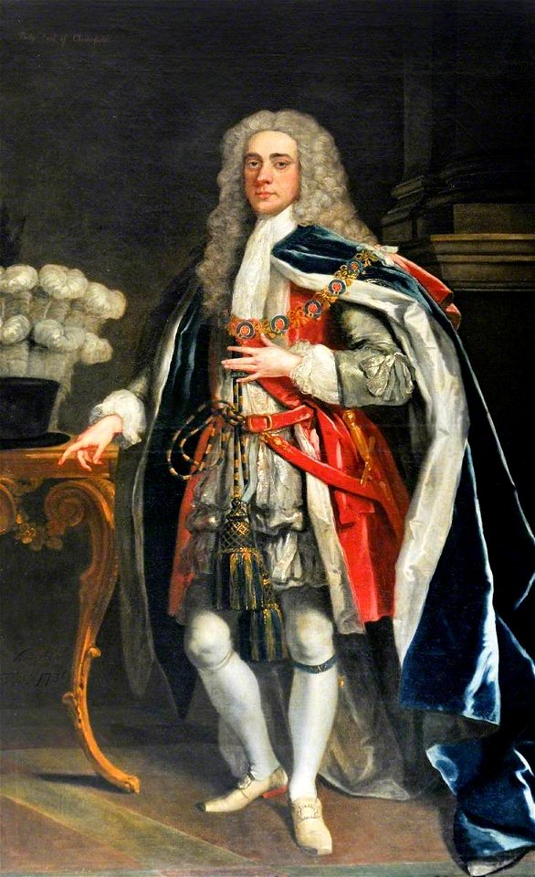 John Vanderbank (1694-1739) - Philip Dormer Stanhope (1694–1773), 4th Earl of Chesterfield, KG, in Garter Robes - 1175945 - National Trust
