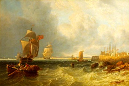 John Wilson Carmichael (1799-1868) - Shipping Outside a Harbour - 1439094 - National Trust