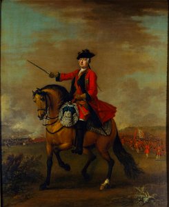 John Wootton (c. 1682-1764) - William Augustus, Duke of Cumberland (1721-65) at the Battle of Dettingen - RCIN 407465 - Royal Collection. Free illustration for personal and commercial use.