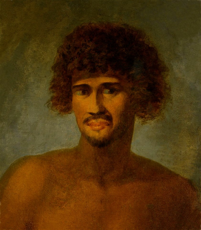 John Webber's oil painting of Otoo, 1777 (restored, sq)