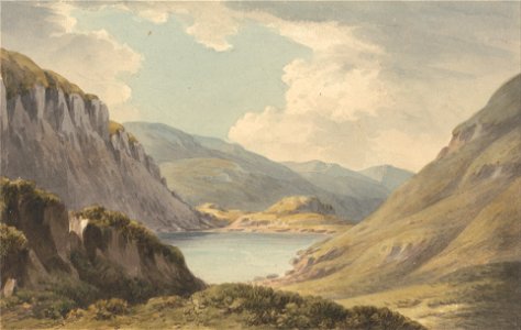 John Warwick Smith - Llyn Geirionedd not Far from Trefriew, on the River Conway, Carnarvonshire - Google Art Project