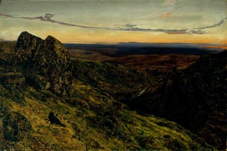 John William Inchbold (1830-1888) - The Moorland (Dewar-stone, Dartmoor) - N01477 - National Gallery. Free illustration for personal and commercial use.