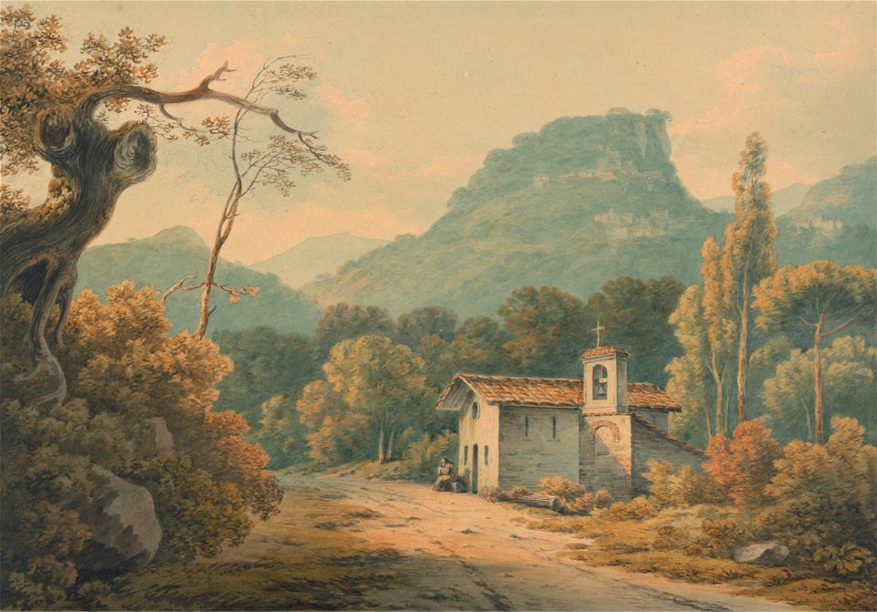 John Warwick Smith - The Hermitage at Frascati - Google Art Project