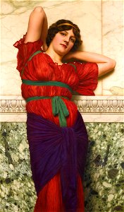 John William Godward - Contemplation. Free illustration for personal and commercial use.