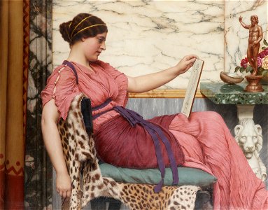 John William Godward An Amateur 1915. Free illustration for personal and commercial use.
