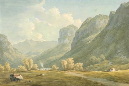 John Warwick Smith - Village of Stonethwaite and Eagle Cragg, Borrowdale - Google Art Project. Free illustration for personal and commercial use.