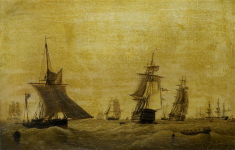 John Ward of Hull - H.M.S. 'Britannia' amidst other ships of the fleet at Spithead