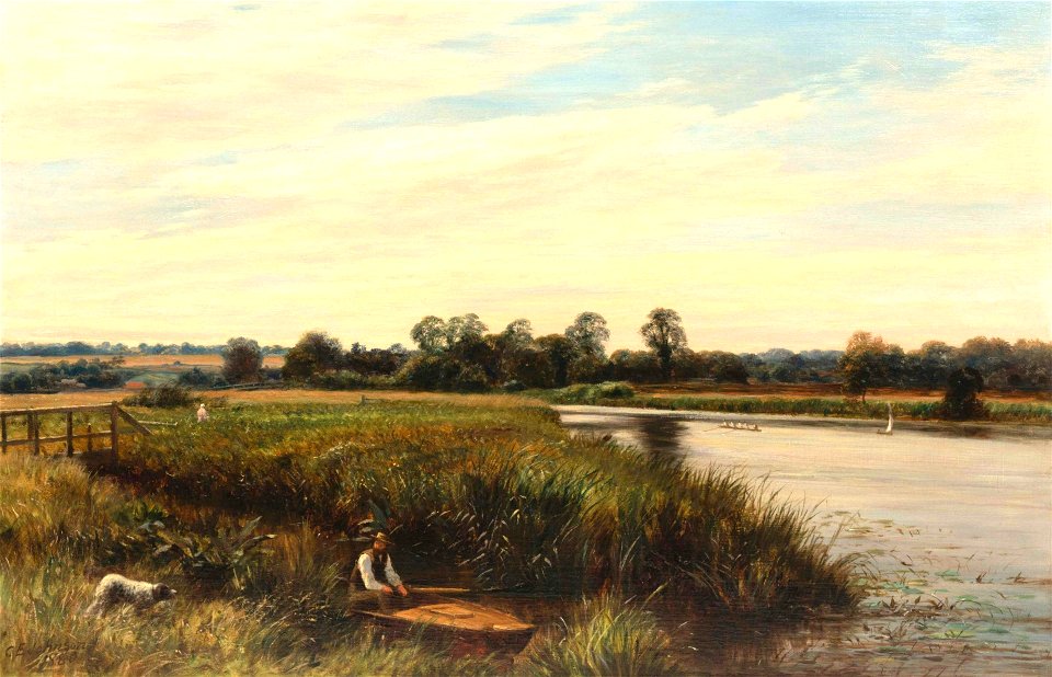On the Thames Near Oxford by Charles Edward Johnson, 1880