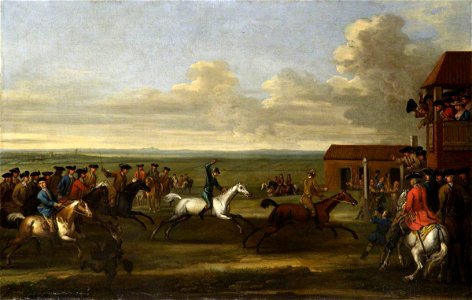 John Wootton (c.1682-1764) - Horse Race at Newmarket (The Duke of Bolton's 'Bay Bolton' defeating the Duke of Somerset's Grey 'Wi - 486283 - National Trust