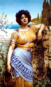 Godward Ionian Dancing Girl 1902. Free illustration for personal and commercial use.