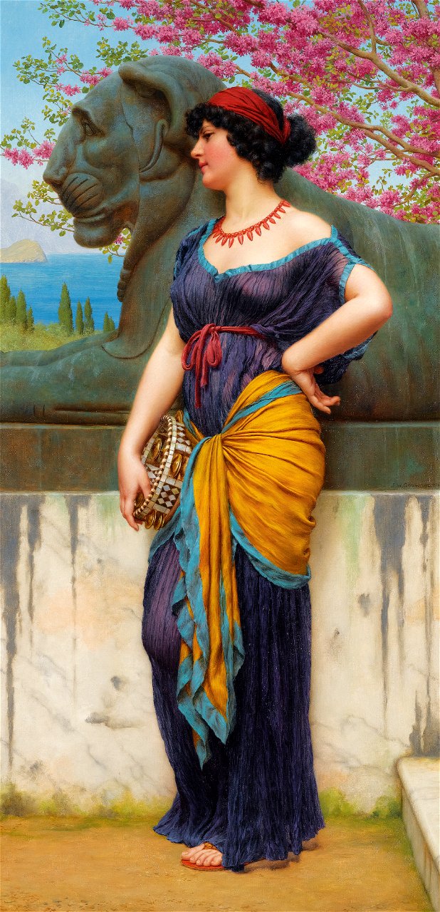 John William Godward - In The Grove Of The Temple Of Isis, 1915