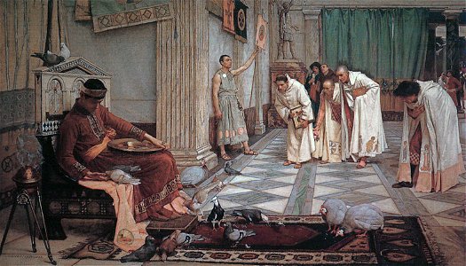 John William Waterhouse - The Favorites of the Emperor Honorius - 1883FXD