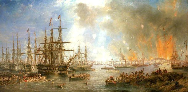 John Wilson Carmichael (1799-1868) - The Bombardment of Sveaborg, 9 August 1855 - BHC0636 - Royal Museums Greenwich