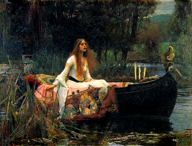 John William Waterhouse, 1888 - The Lady of Shalott, 1888 version. Free illustration for personal and commercial use.