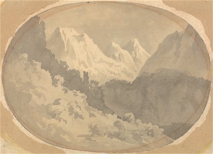 John Warwick Smith - Alpine Scene - Google Art Project. Free illustration for personal and commercial use.