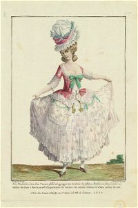 Jolie Danseuse vêtue d'un Caraco plissé. Free illustration for personal and commercial use.