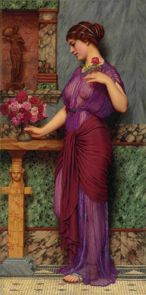 John William Godward - An Offering to Venus