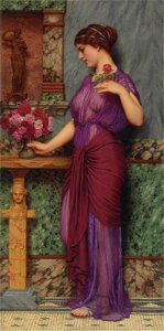 John William Godward - An Offering to Venus