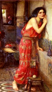 John William Waterhouse - Thisbe, 1909. Free illustration for personal and commercial use.