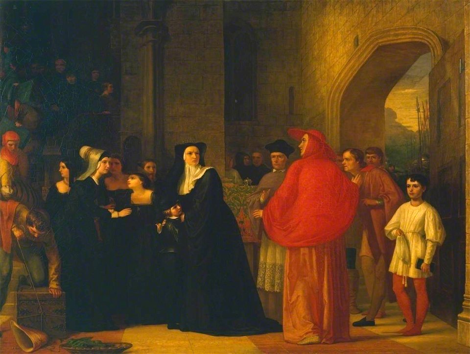 John Zephaniah Bell (1794-1883) - Cardinal Bourchier Urges the Widow of Edward IV to Let her Son out of Sanctuary - N01392 - National Gallery