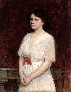 John William Waterhouse - Portrait of Miss Claire Kenworthy. Free illustration for personal and commercial use.