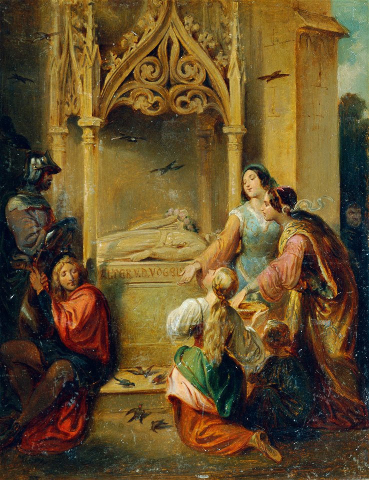 Joseph Hasslwander - Am Grabe des Walther von der Vogelweide - 4508 - Österreichische Galerie Belvedere