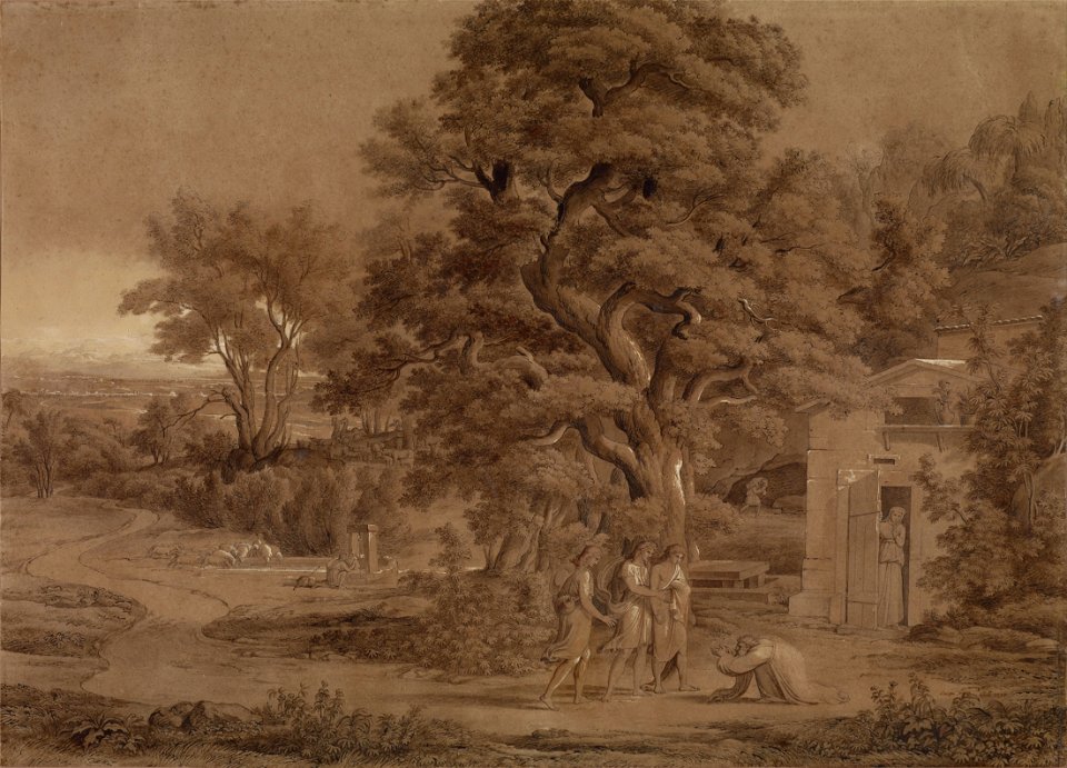 Joseph Anton Koch (Austrian - Landscape with Abraham and the Three Angels in the Valley of Mambre - Google Art Project
