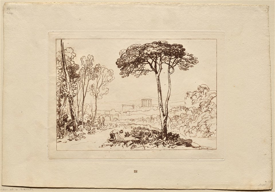Joseph Mallord William Turner (British, 1775-1851) - Liber Studiorum, Scene in the Campagna - 1919.153 - Cleveland Museum of Art
