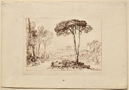 Joseph Mallord William Turner (British, 1775-1851) - Liber Studiorum, Scene in the Campagna - 1919.153 - Cleveland Museum of Art