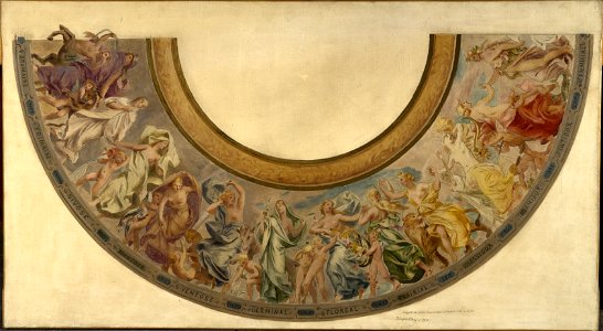 Joseph Blanc - Esquisse pour l'escalier des fêtes de l'Hôtel de Ville de Paris , Les mois républicains - PPP3878 - Musée des Beaux-Arts de la ville de Paris