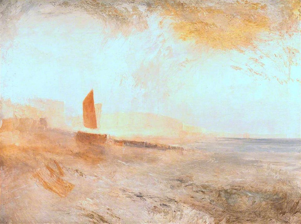 Joseph Mallord William Turner (1775-1851) - Brighton Beach, with the Chain Pier in the Distance, from the West - N01986 - National Gallery