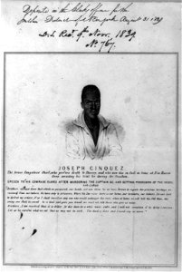 Joseph Cinquez, the brave Congolese Chief, who prefers death to slavery, and who now lies in jail LCCN2003690782