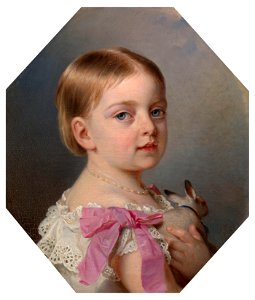 Joseph Hartmann (1812-85) - Princess Alberta of Leiningen (1863-1901) when a Child - RCIN 403891 - Royal Collection. Free illustration for personal and commercial use.