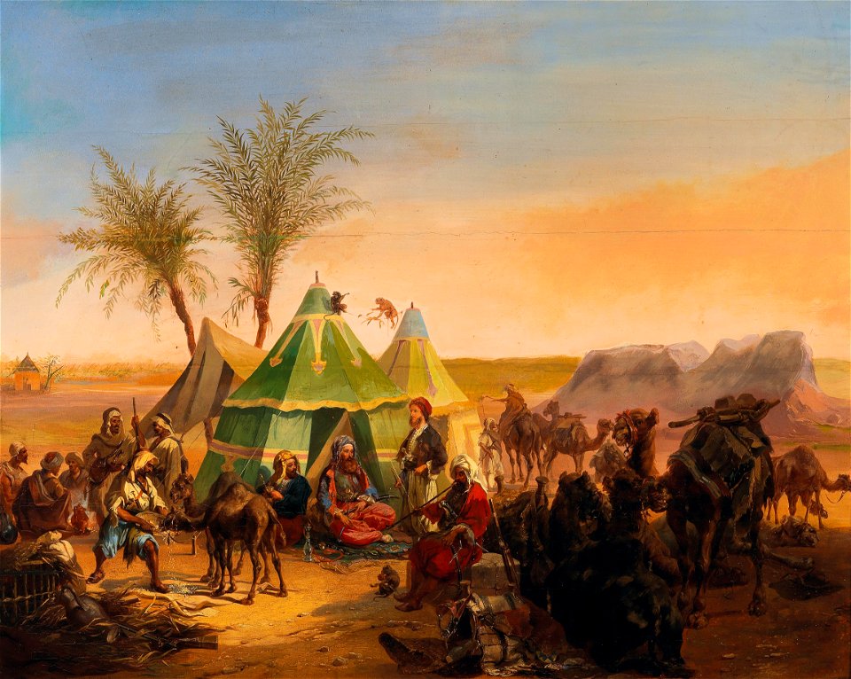 Joseph Heicke - A Bedouin encampment
