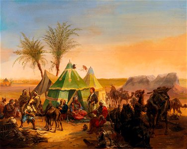 Joseph Heicke - A Bedouin encampment
